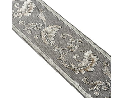 Rand 36914-4 Vinyl zelfklevend ornament grijsbruin/goud 5 m x 8 cm