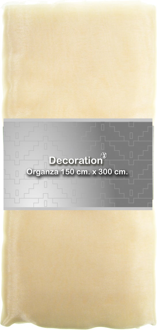 Tafelkleed van organza stof 3 x 1,5 m crème