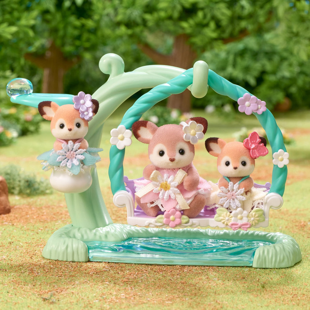 Køb Sylvanian Families® Deer Babies - Floral Swing Sæt