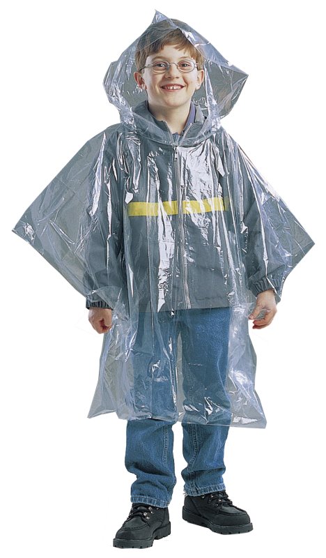 Kinder Notfall Poncho Transparent