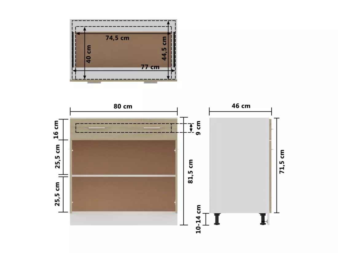 Armoire de plancher à tiroir Chêne sonoma Bois d’ingénierie