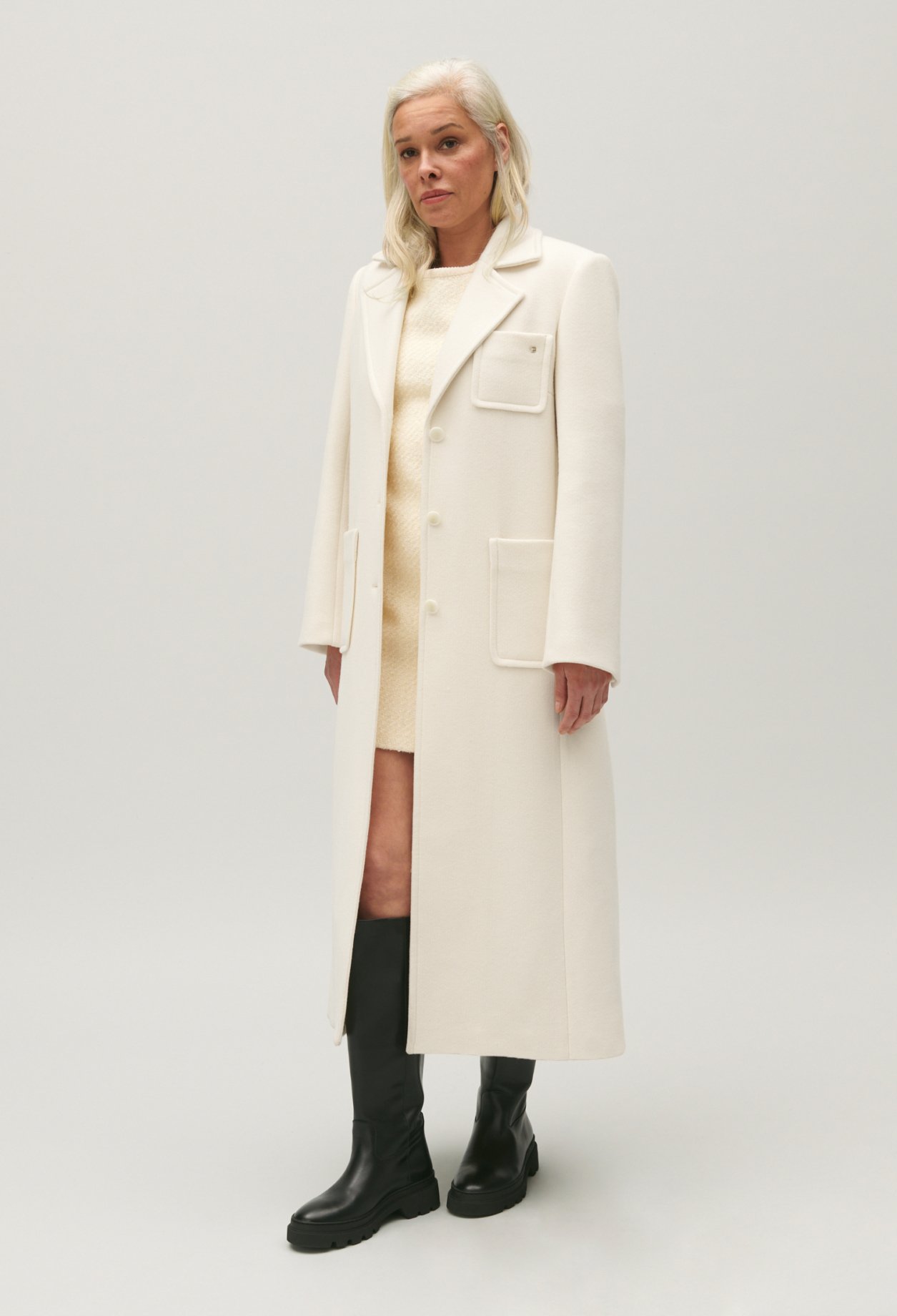 Manteau long ivoire