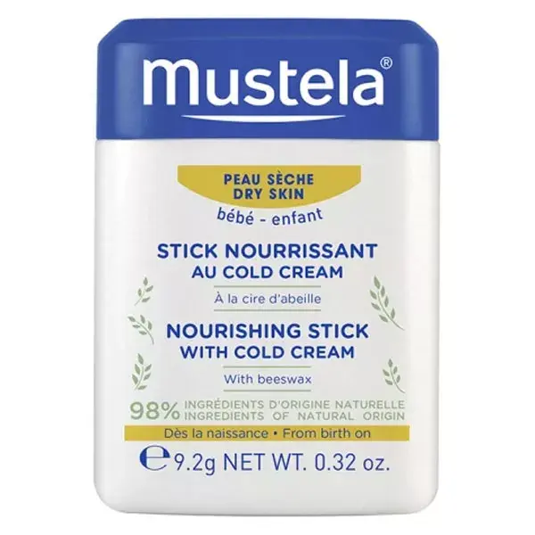Mustela Bastão Hidratante Nutritivo com Creme de Limpeza 9,2g