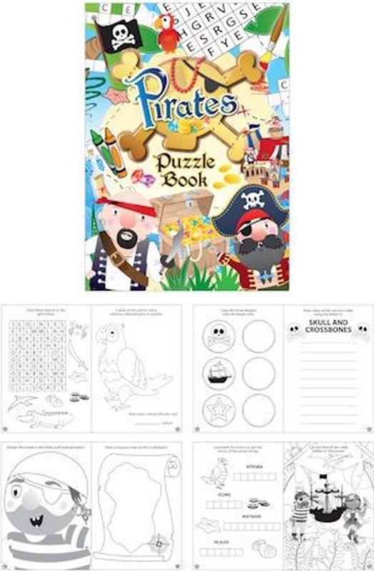 48 Stuks | Puzzelboeken - Model: Piraten (Uitdeelcadeautjes)