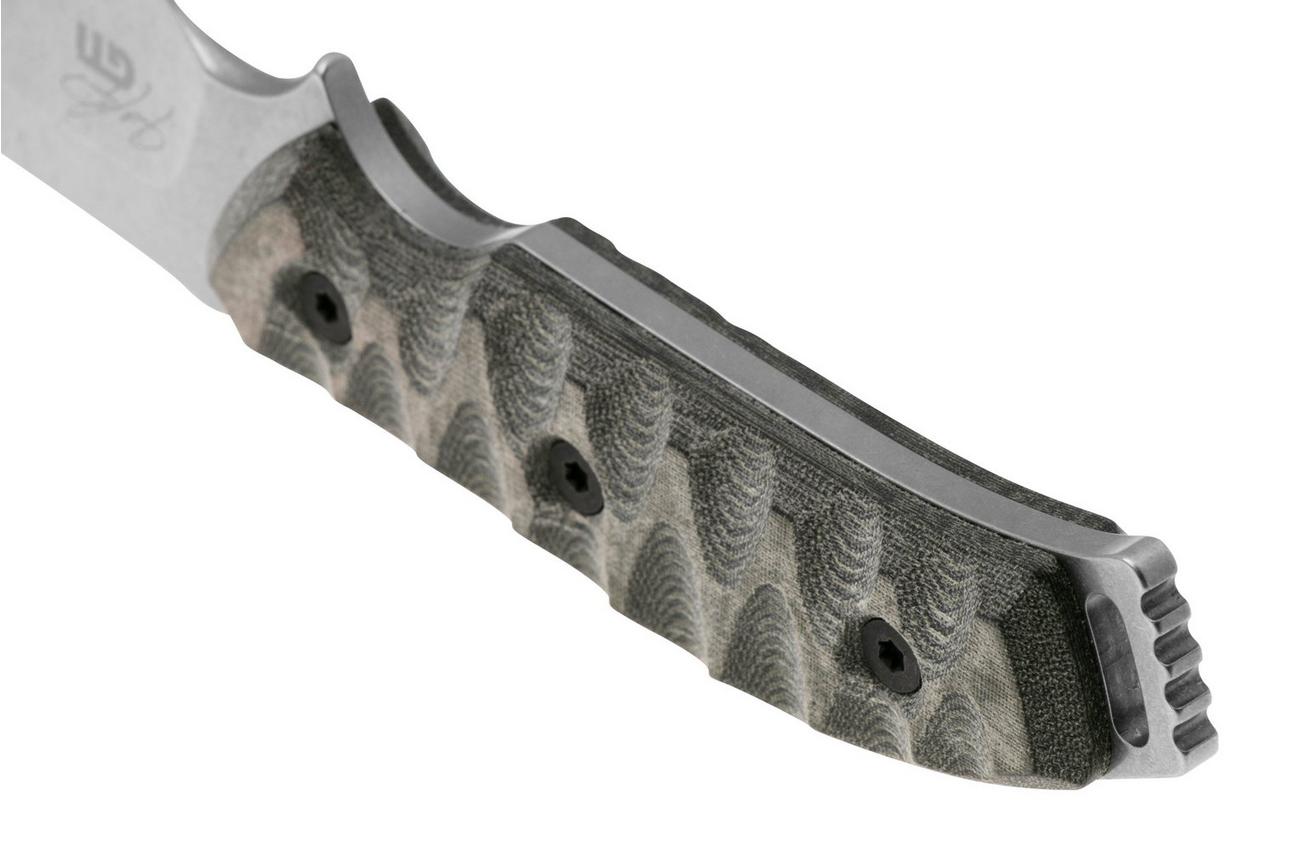 White River Knives GTI 4.5 Stonewashed CPM S35VN, OD Green Canvas Micarta, Justin Gingrich design