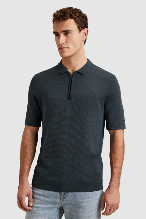 Cast Iron blauwe heren polo