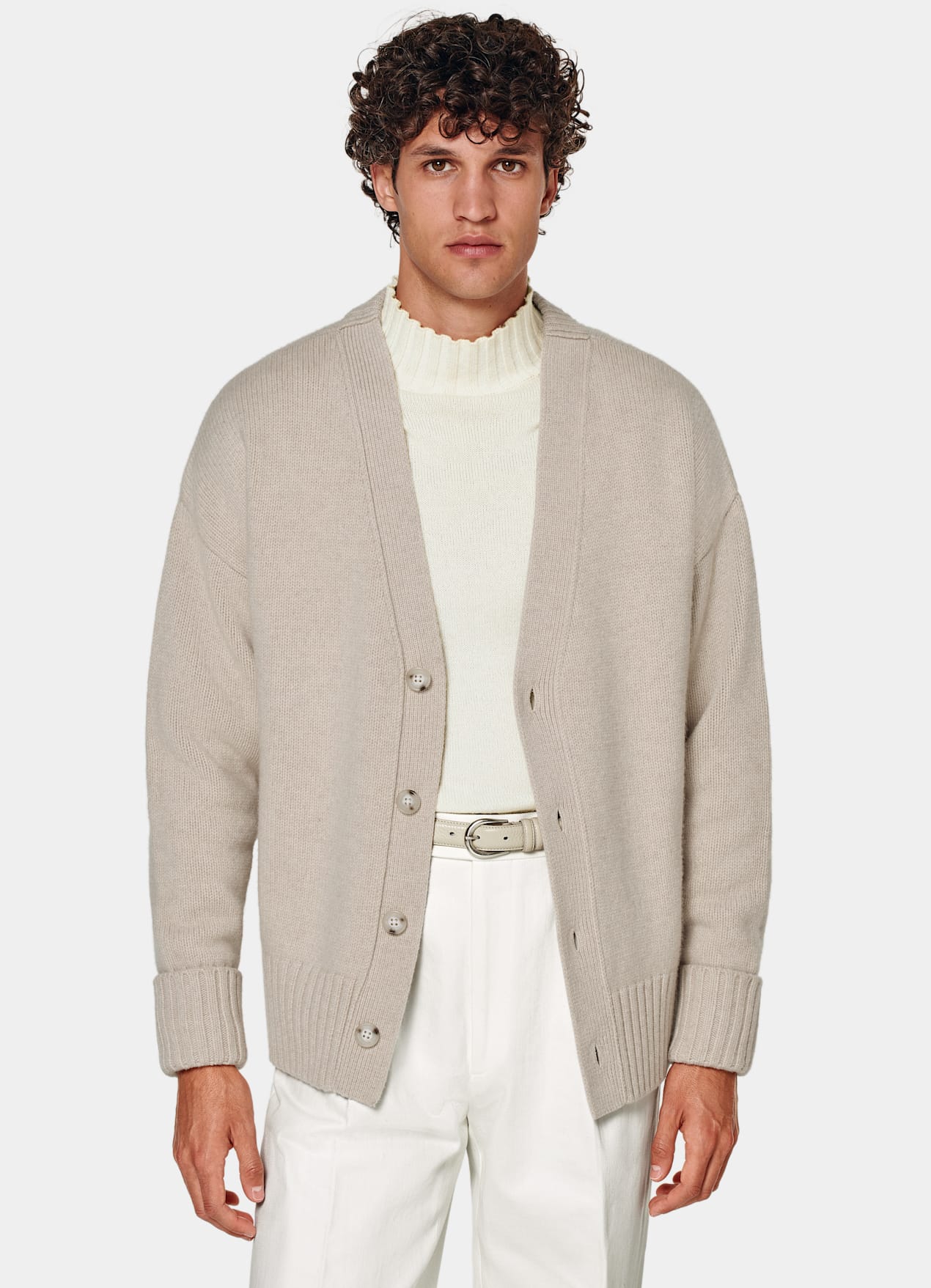 Cardigan oversize Merino sable