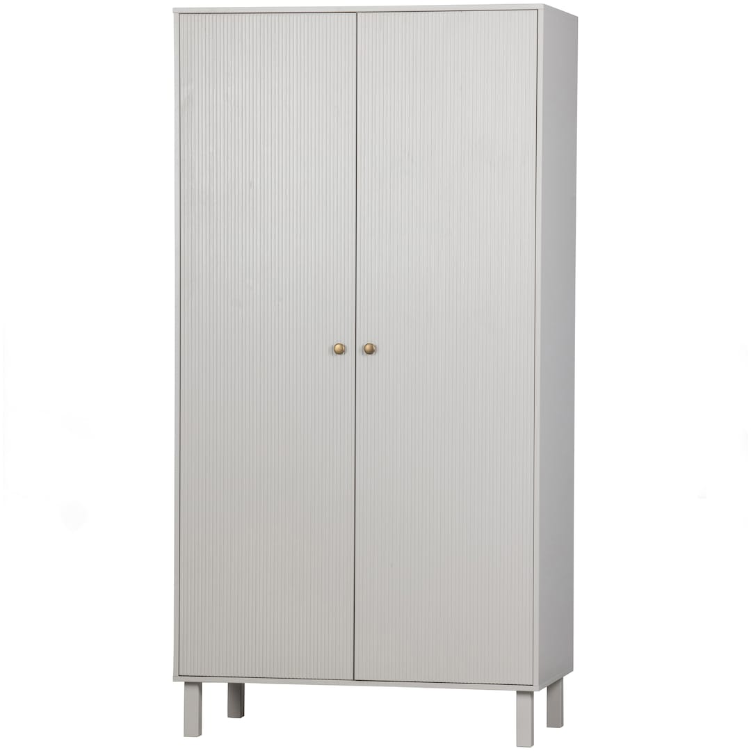Garderobenschrank MADU 100 x 195 cm cloud grey/goldfarbig