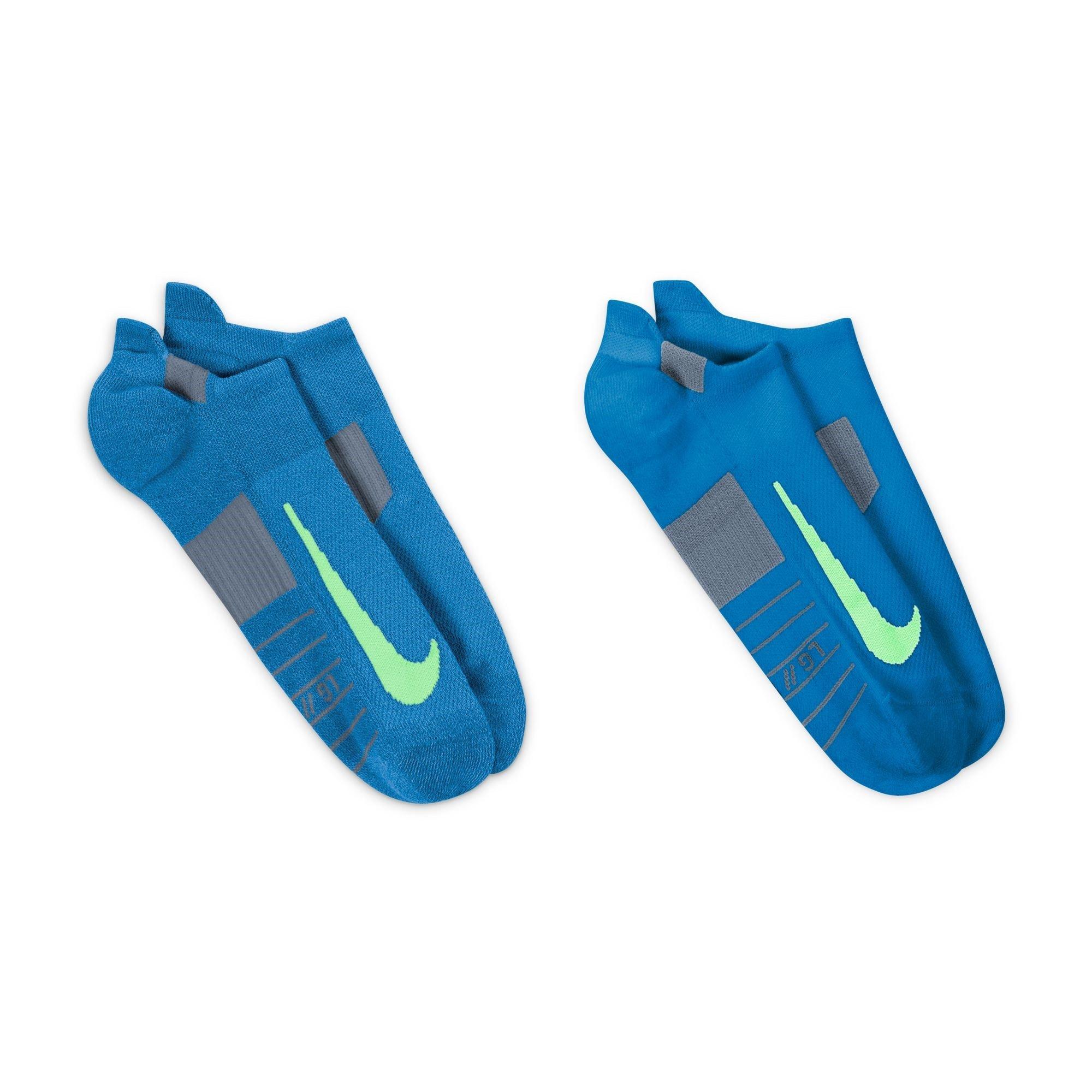 Nike Multiplier Running No Show Socks (2 Pairs)