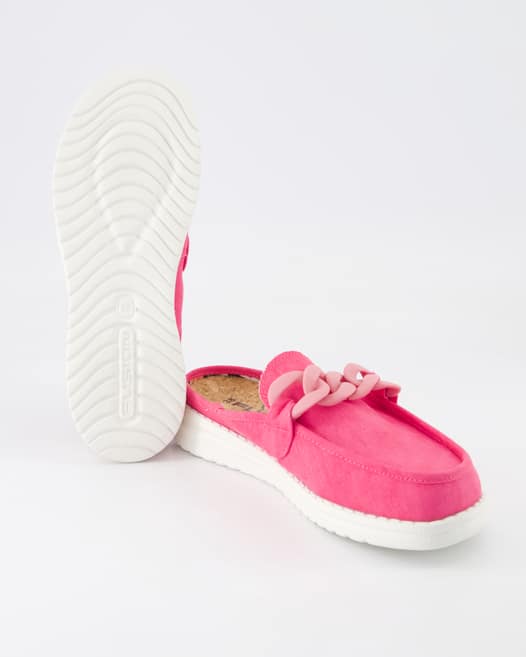 Fusion Ella washed Pantoletten in Pink