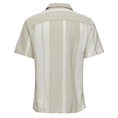 Chemise à manches courtes homme Onscaiden Stripe Linen Resort Sh ONLY AND SONS