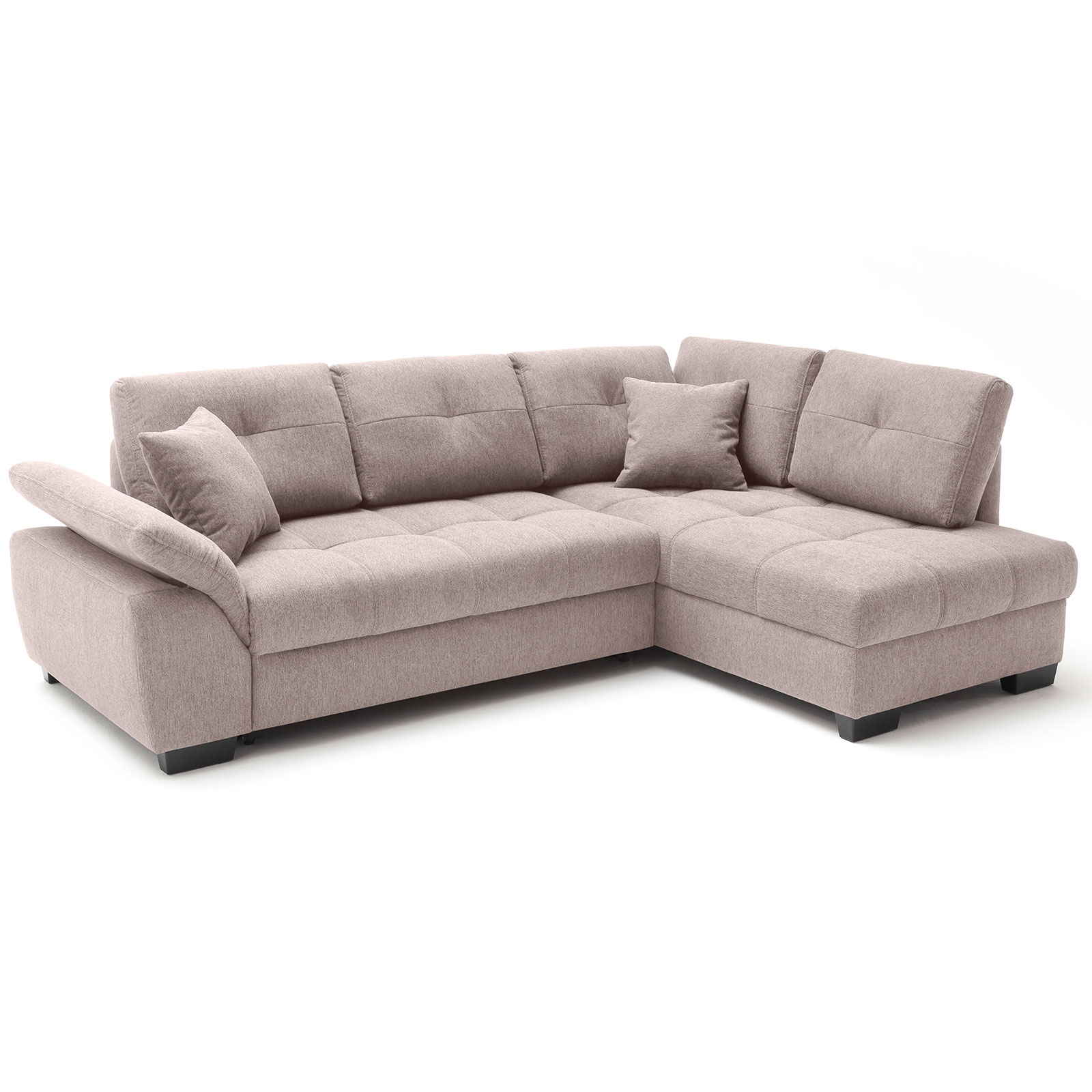 Ecksofa - taupe - Boxspringaufbau - Dauerschläfer