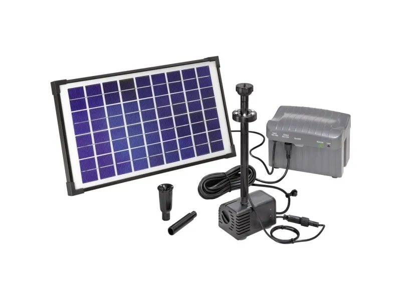 Esotec 101774 Napoli LED Solcellepumpesæt Med belysning, med batterilager