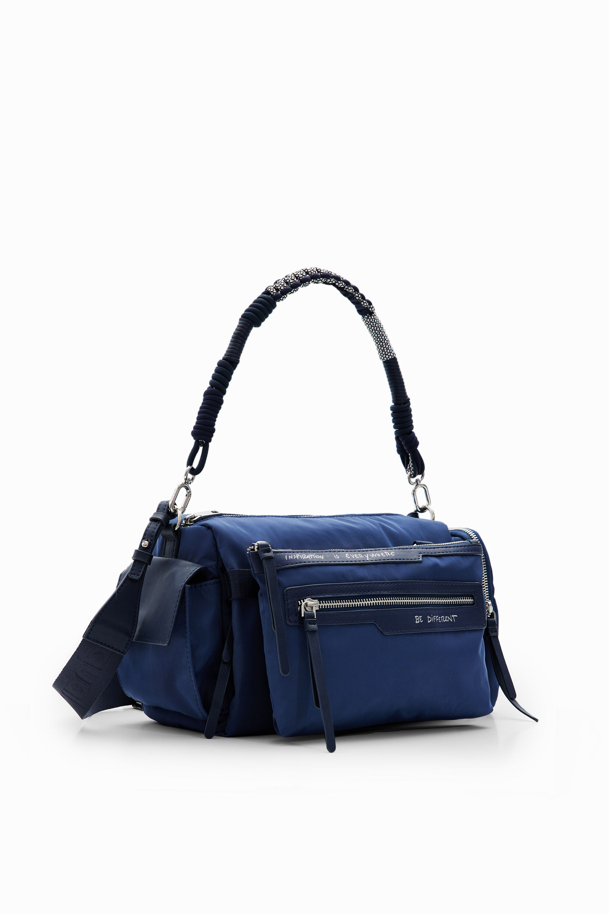 Bolsa mediana de nylon bolsillos
