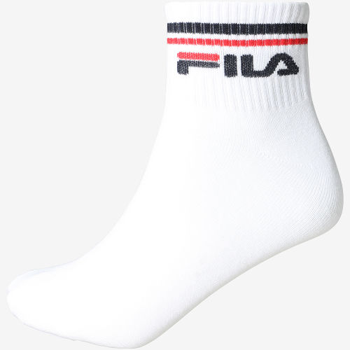 Lot De 3 Paires De Chaussettes Calza Quarter F9398 Blanc Bleu Marine Rouge