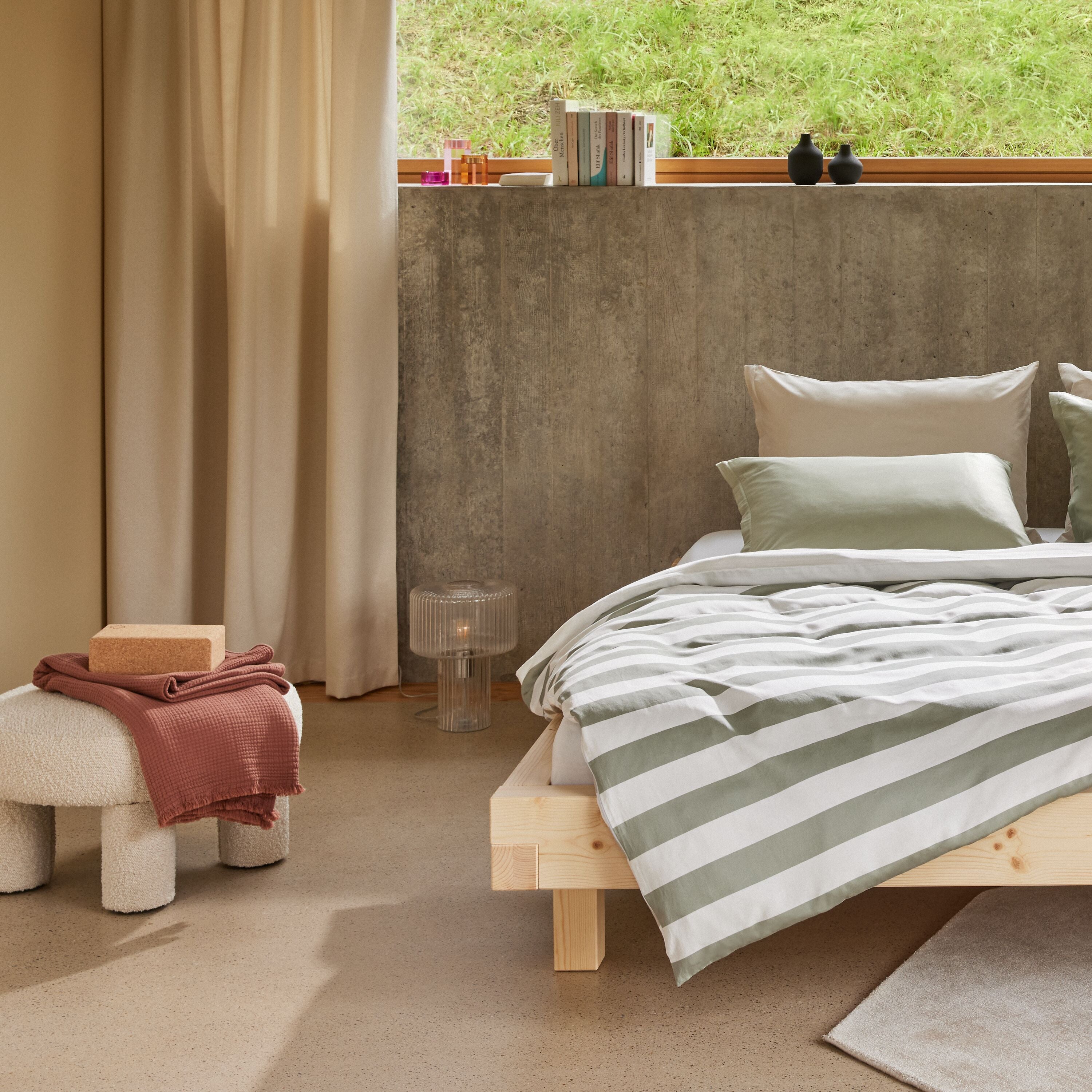 SETAS Hocker - Natur / H: 36.0 cm