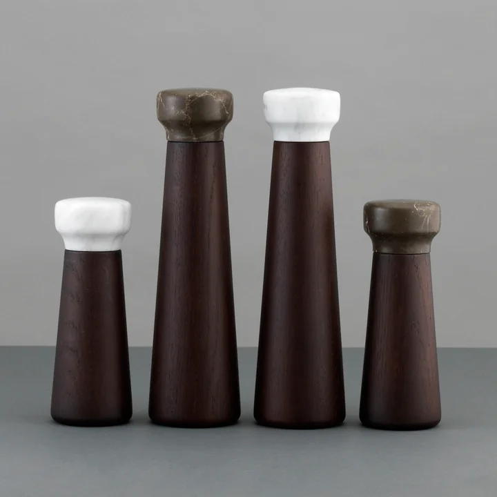 Normann Copenhagen - Craft Salzmühle gross, Eiche / Marmor weiss