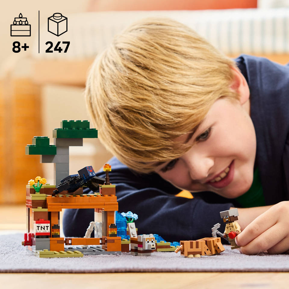 LEGO Minecraft de gordeldieren bij de mijn 21269