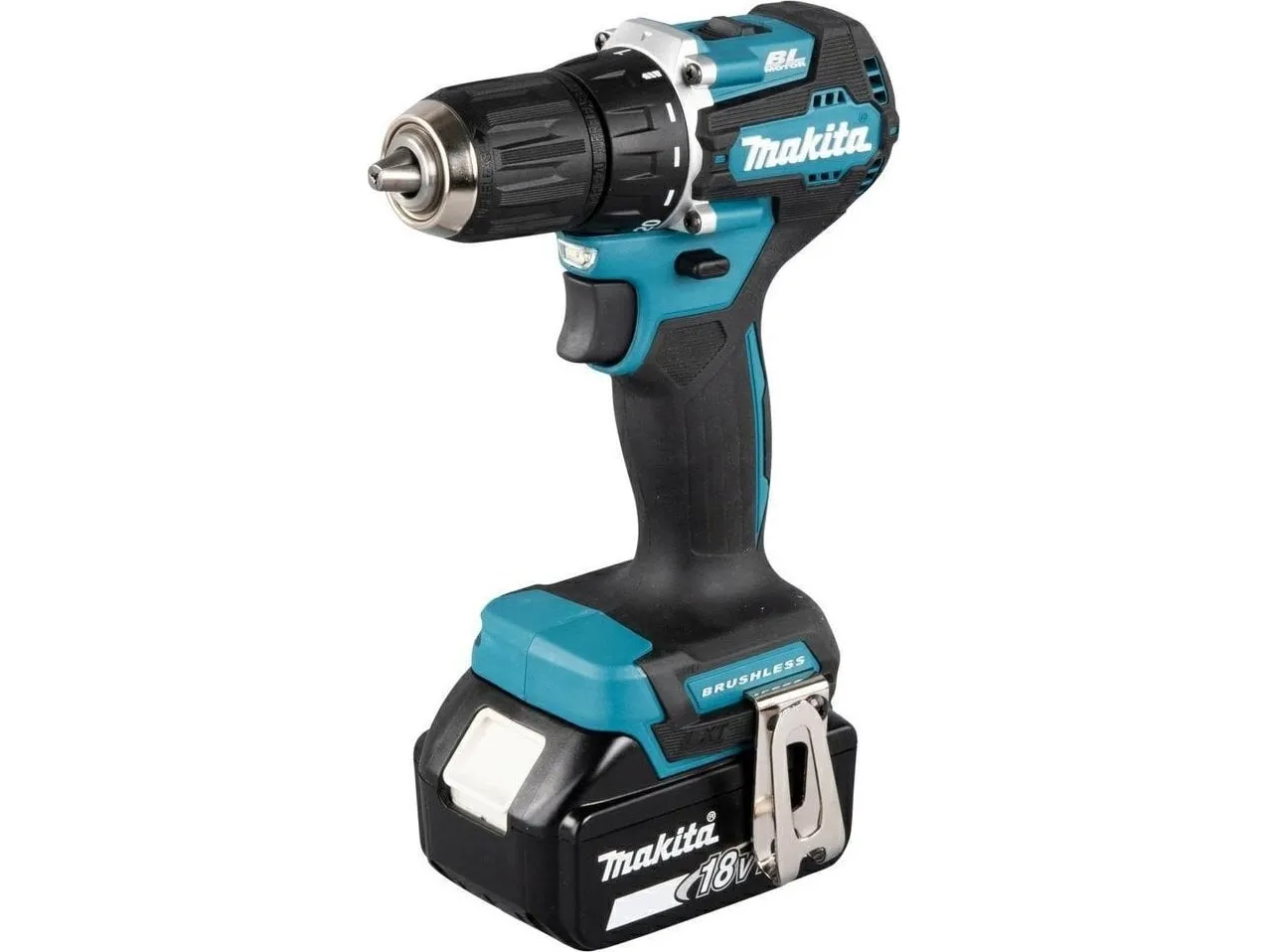 Makita DDF487 - Bor/driver - ledningfri - 2-hastigheders - borepatron med nøgle 13 mm - 40 N·m - 2 batterier - 18 V