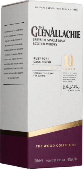 GLENALLACHIE 10 YEARS RUBY PORT CASK 70CL