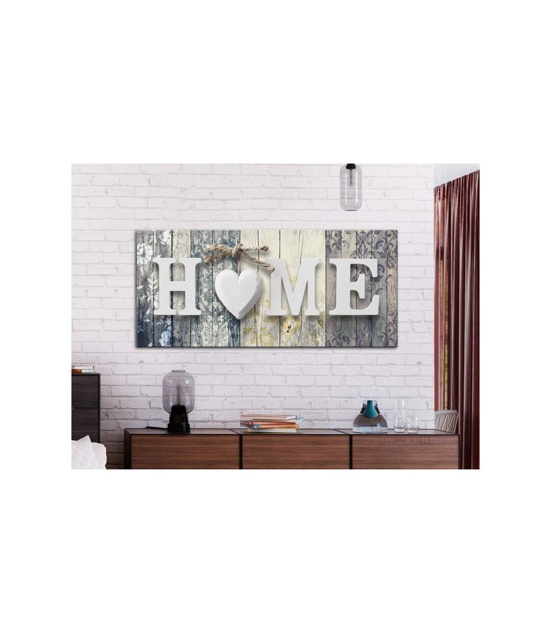 Paris Prix - Tableau Imprimé smell Of Home Creamy Wide 45x100cm