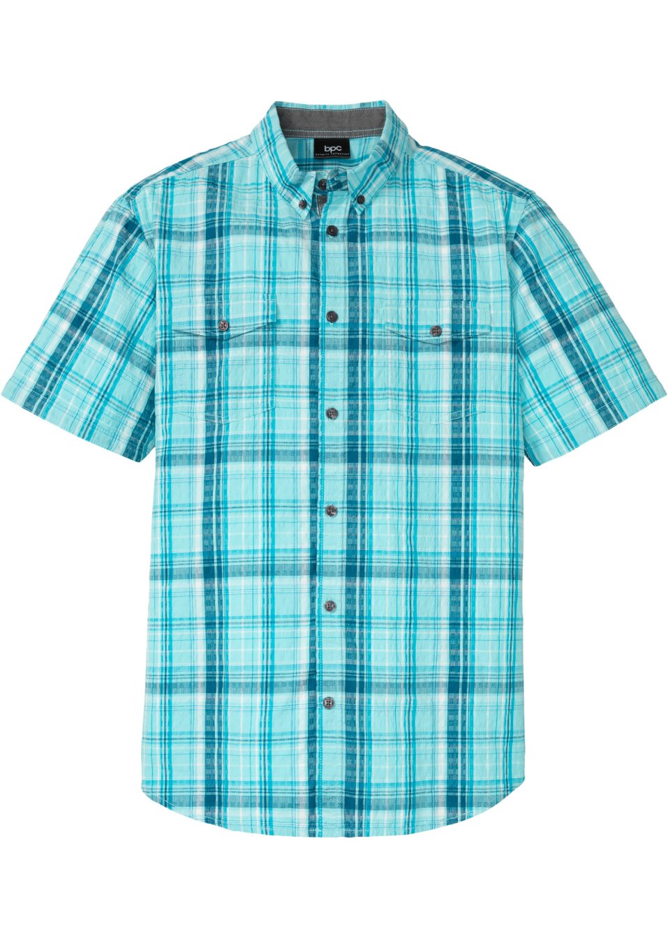 Chemise manches courtes en seersucker