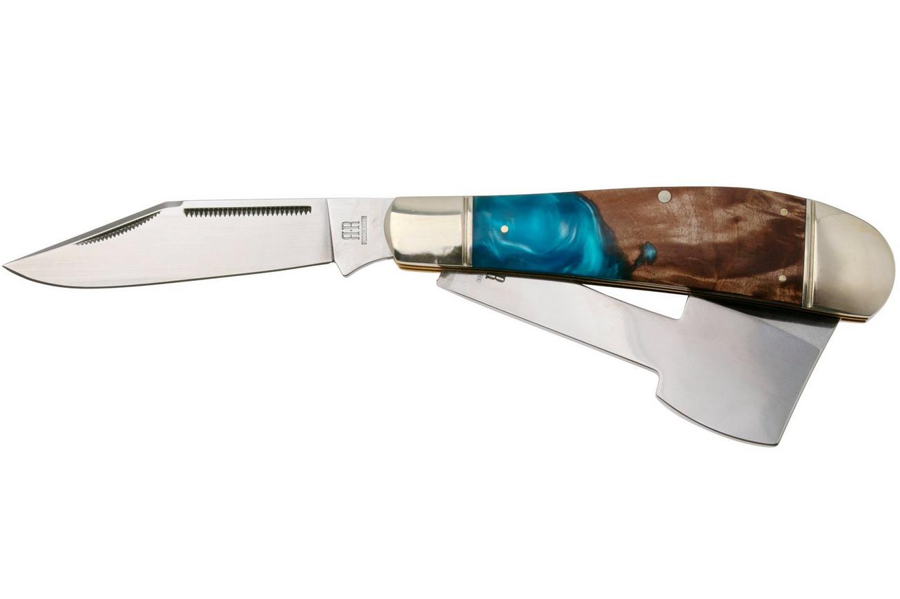 Rough Ryder Pocket Chopper RR2655, Satin 440. Pandora Swirl Wood Resin, zakmes