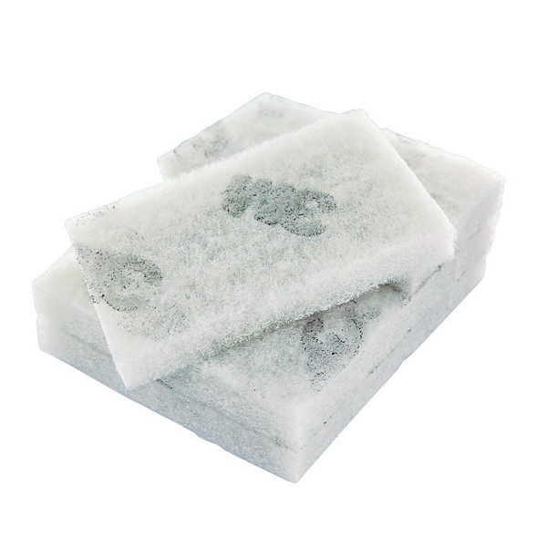10 tampons abrasifs récurage délicat Scotch-Brite blancs 16 x 9,5 cm