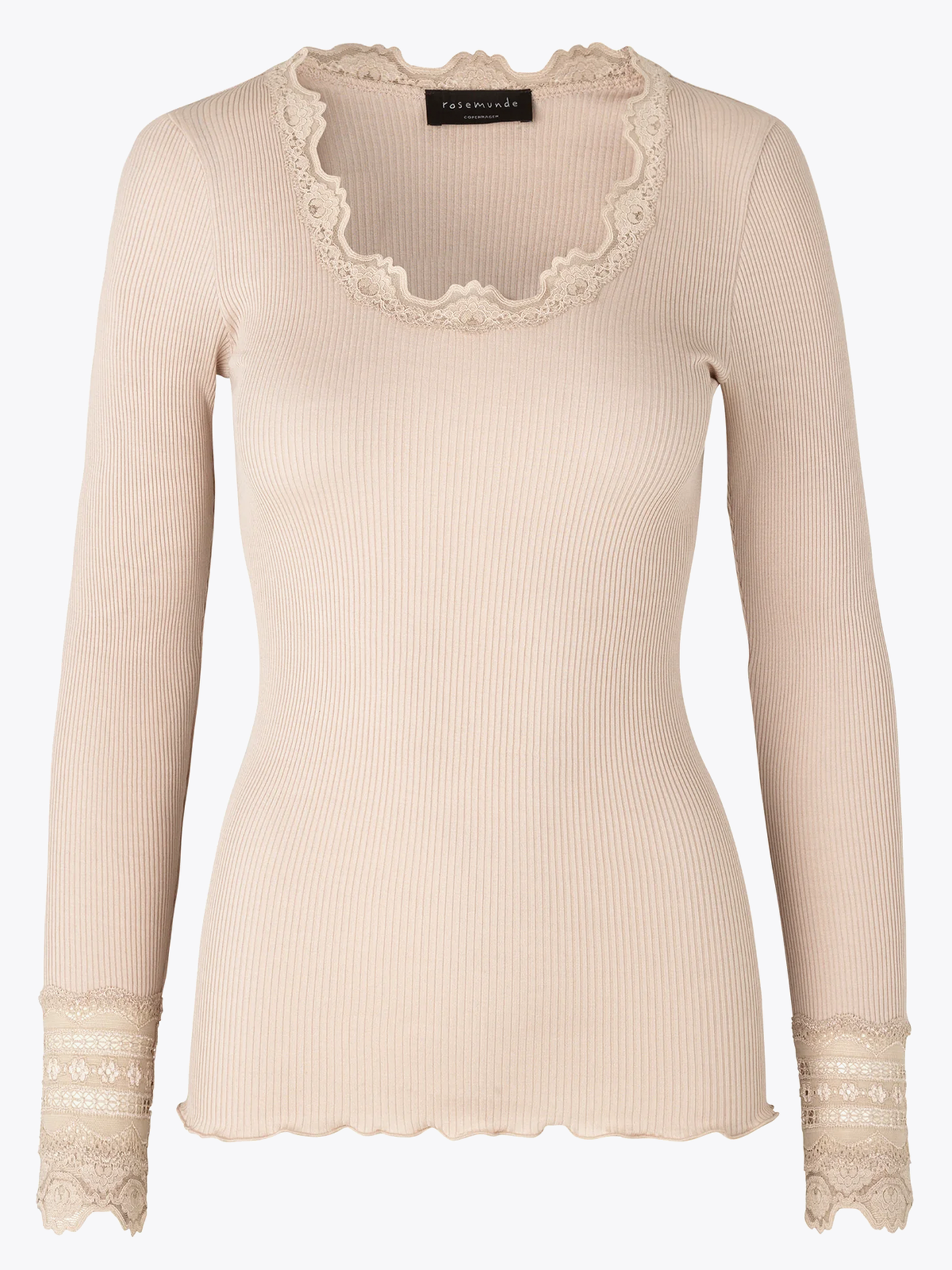 Benita Silk T-Shirt W/ Lace