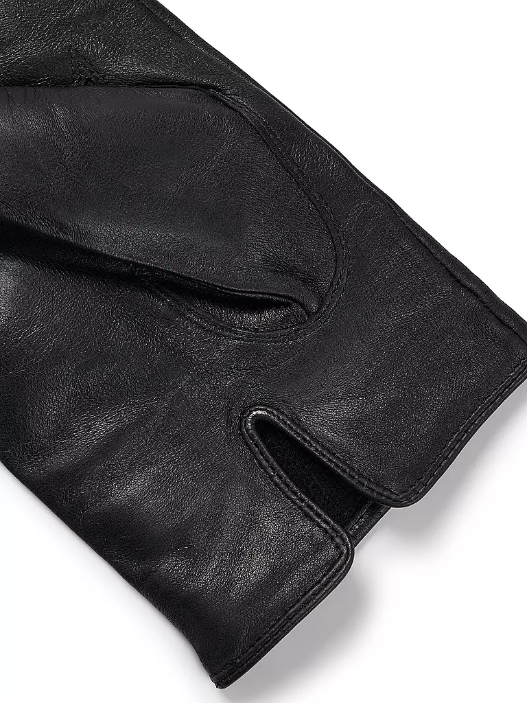 BOSS Lederhandschuhe schwarz