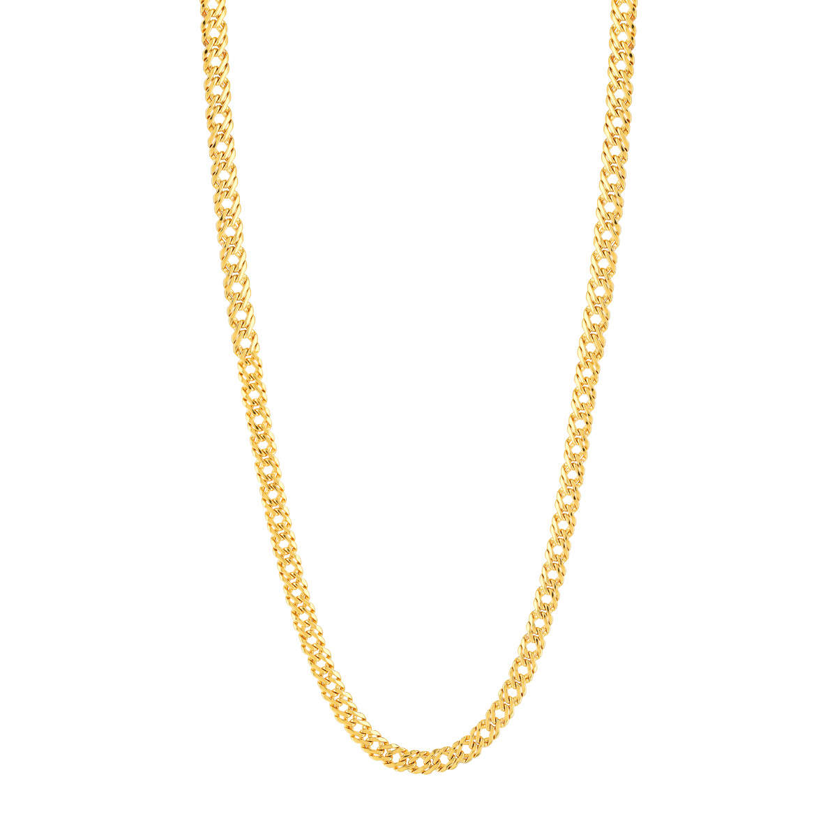 Collier plaqué or maille fantaisie 45 cm