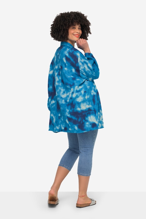 Musselin-Hemdbluse, Batikmuster