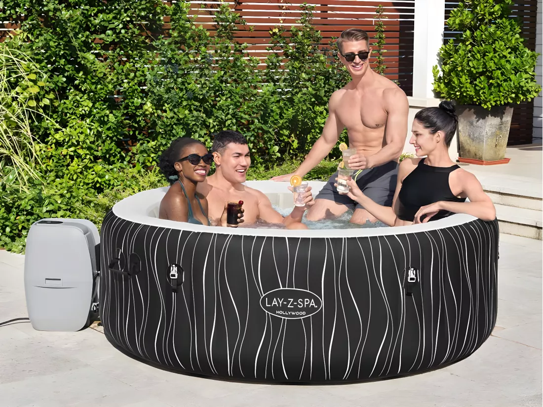 Spa gonflable Lay-Z-Spa Hollywood rond Airjet 4/6 places - Bestway