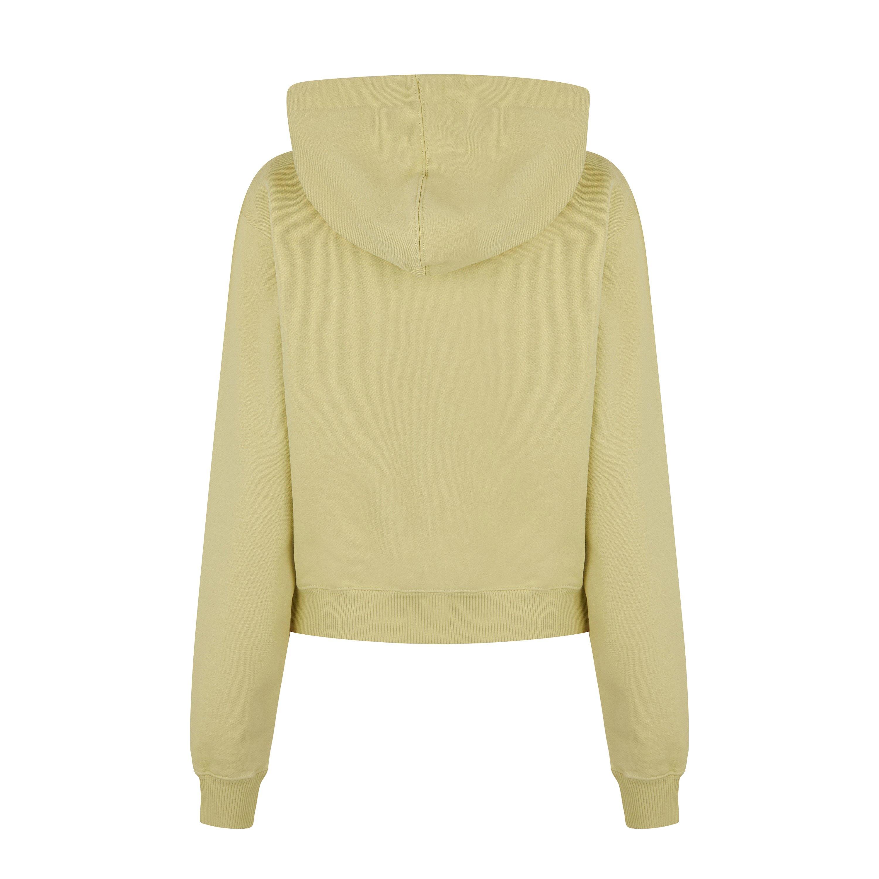 Off White Stamp Cropped Hoodie