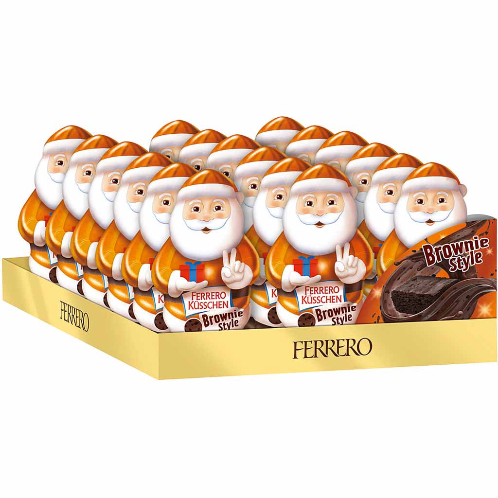 Ferrero Küsschen Weihnachtsmann Brownie Style 18x70g=1260g MHD:20.4.25