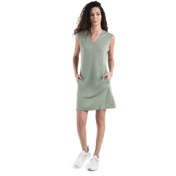 Robe ICEBREAKER W MERINO 200 GRANARY SLEEVELESS V NECK LICHEN
