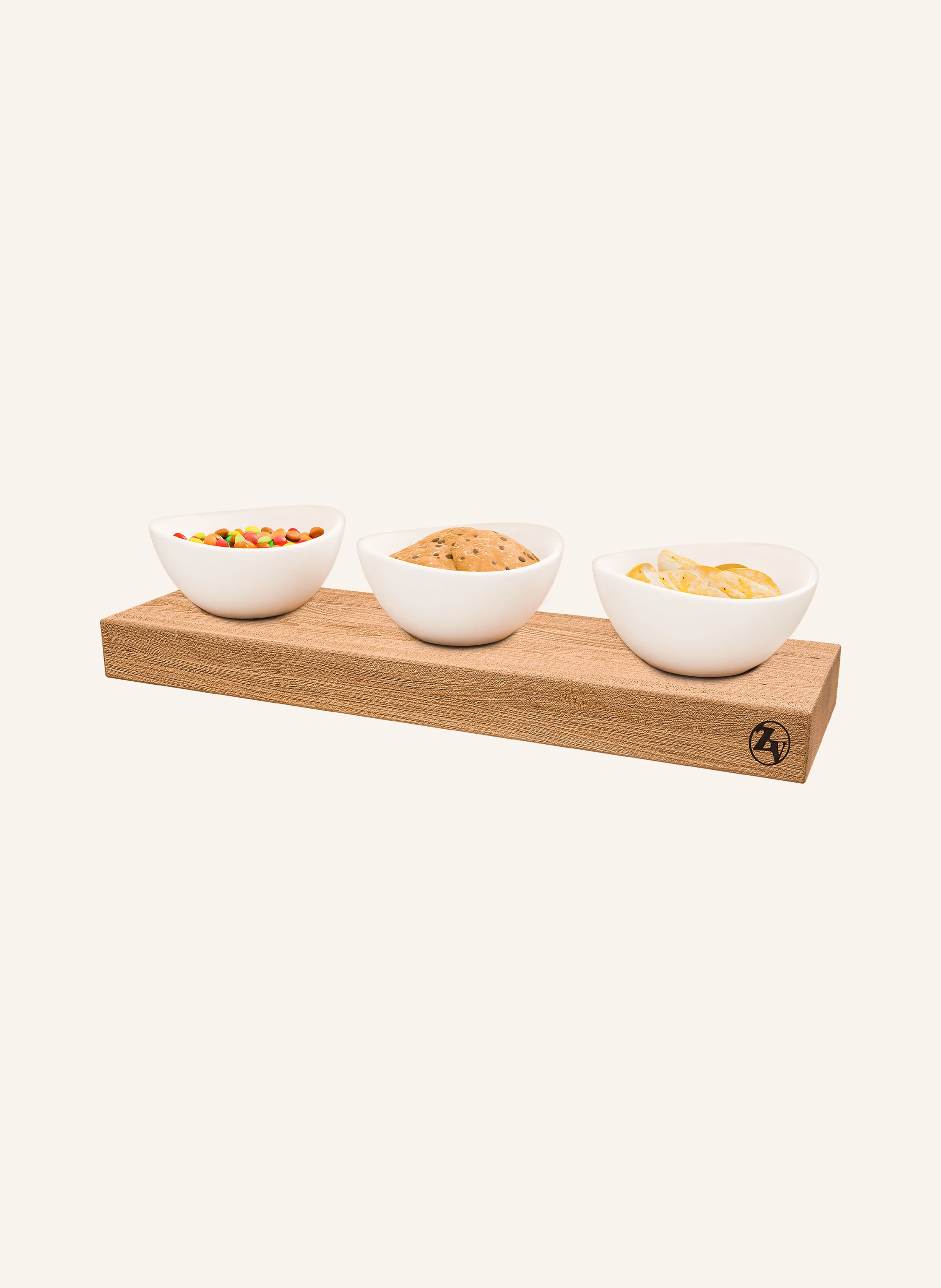 zavei 3er-Set Servierschalen BLACK OAK TRAY