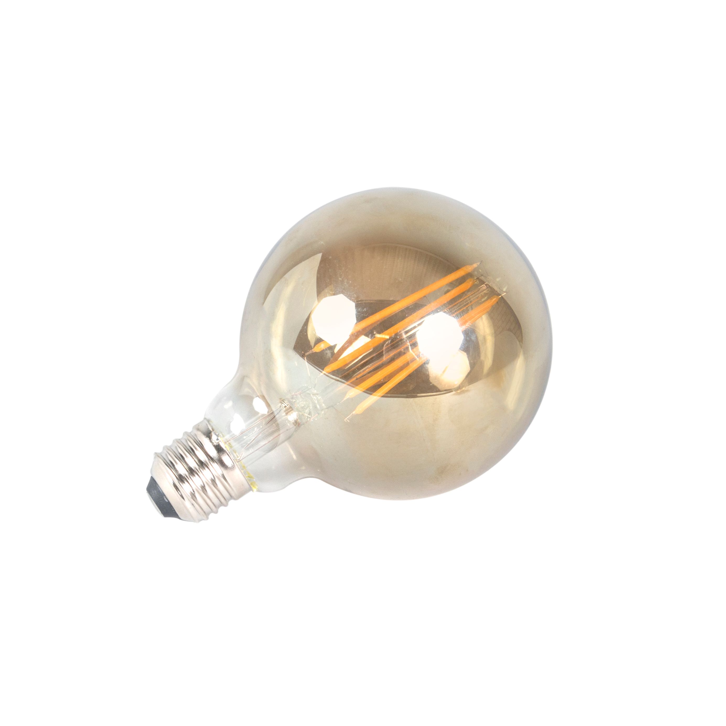 Set van 3 E27 dimbare LED lampen G95 smoke 5W 380 lm 2200K