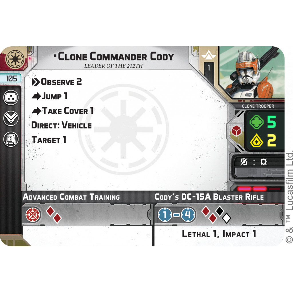 Star Wars : Légion - Clone Cody Extension Commandant