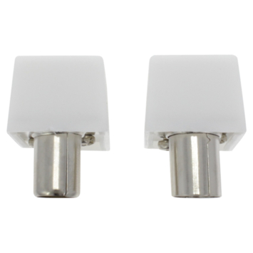 OK Coax Stekkerset Male/ Female Wit