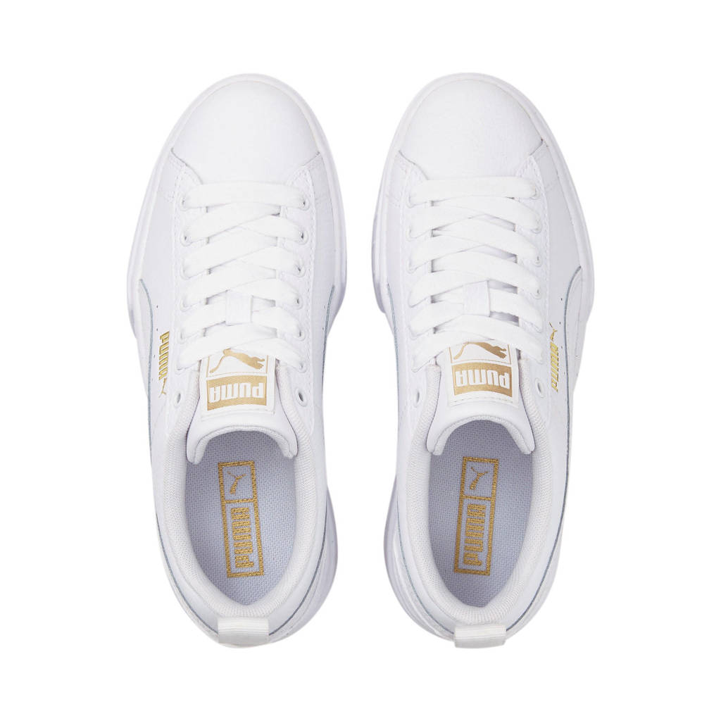 Puma Mayze Lth leren sneakers wit/goud