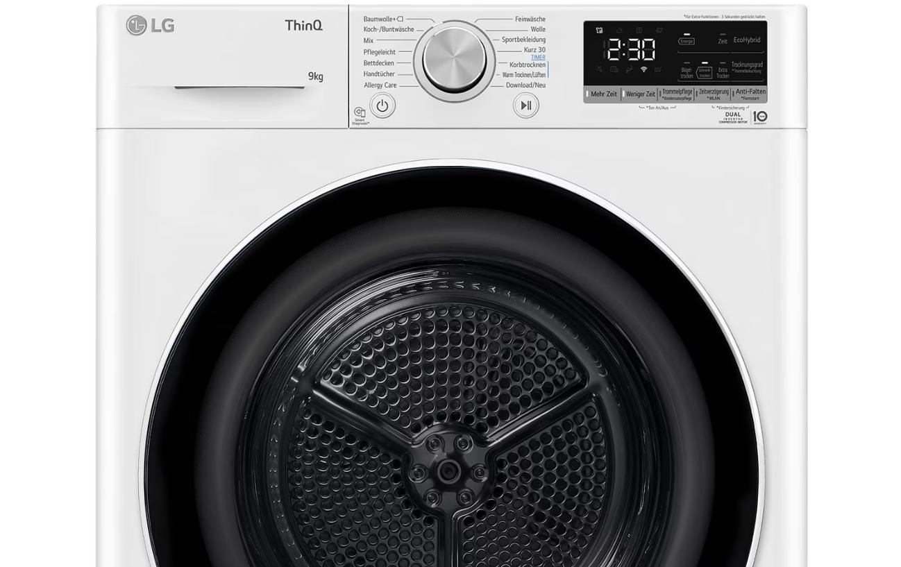 LG Wärmepumpentrockner »V9R09TC Rechts/Wechselbar«