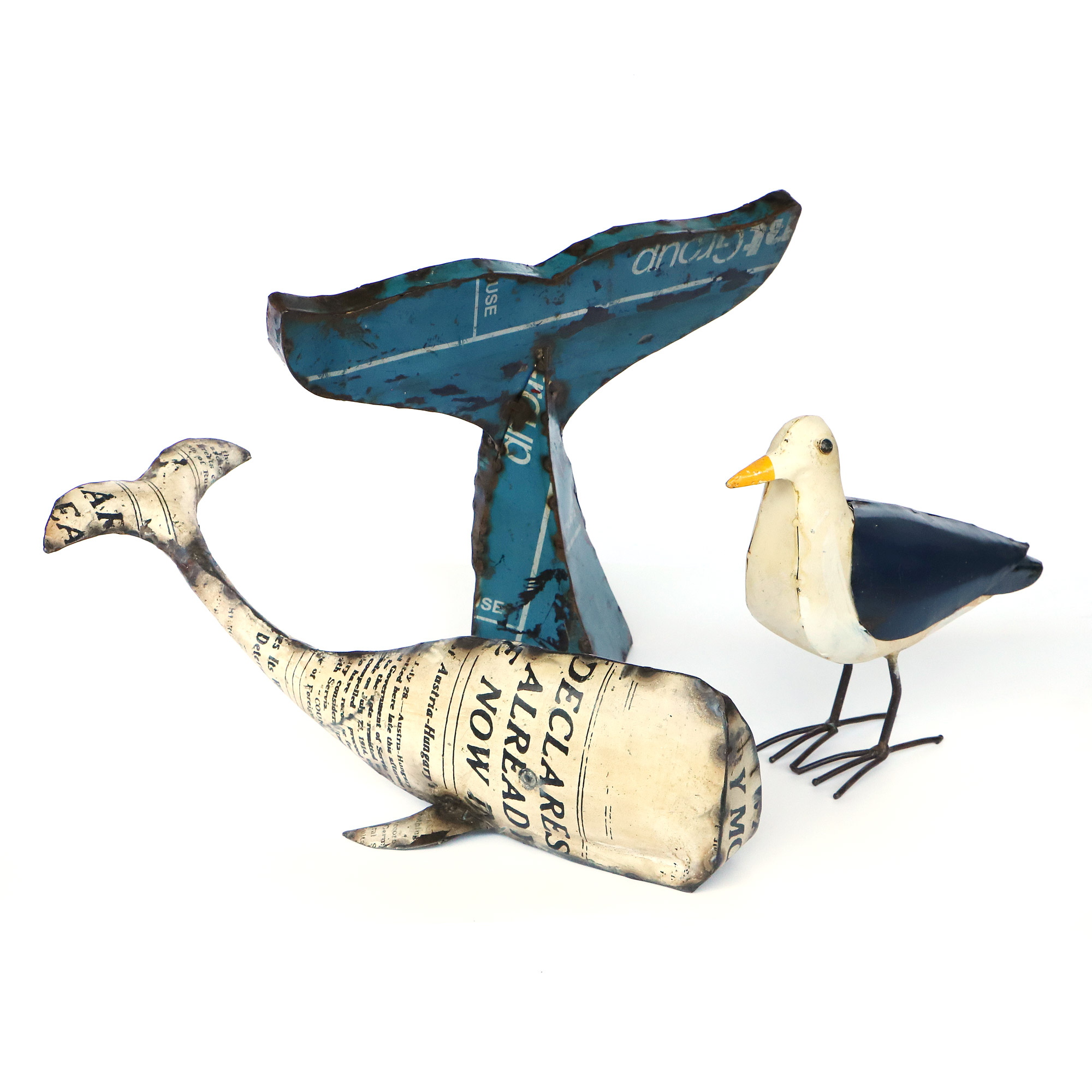 Metallfigur 'Walflosse', B 37 cm, L 12 cm, H 30 cm von fischer's lagerhaus