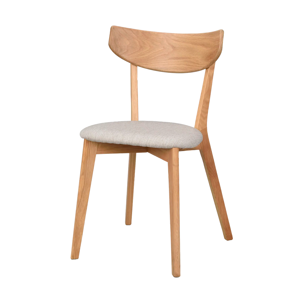 Eetkamerstoel eikenhouten Ami Naturel eiken - grijs