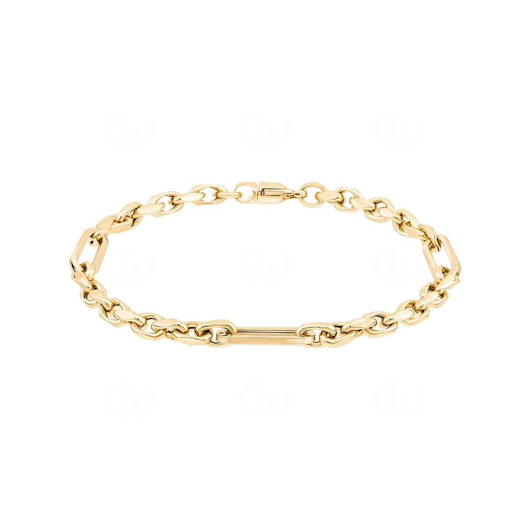 5.5mm Fantasiearmband 750/18 K Gelbgold halbmassiv