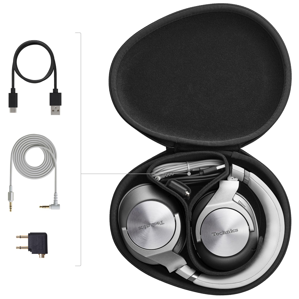 Technics A800 trådløse on-ear hodetelefoner (sølv)