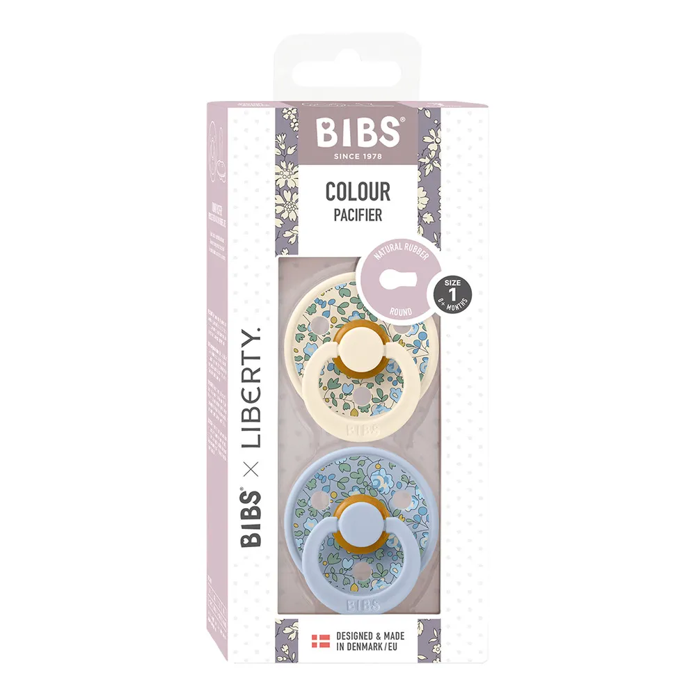 BIBS x Liberty Colour Latex Rund Eloise - Dusty Blue Mix - flere størrelser