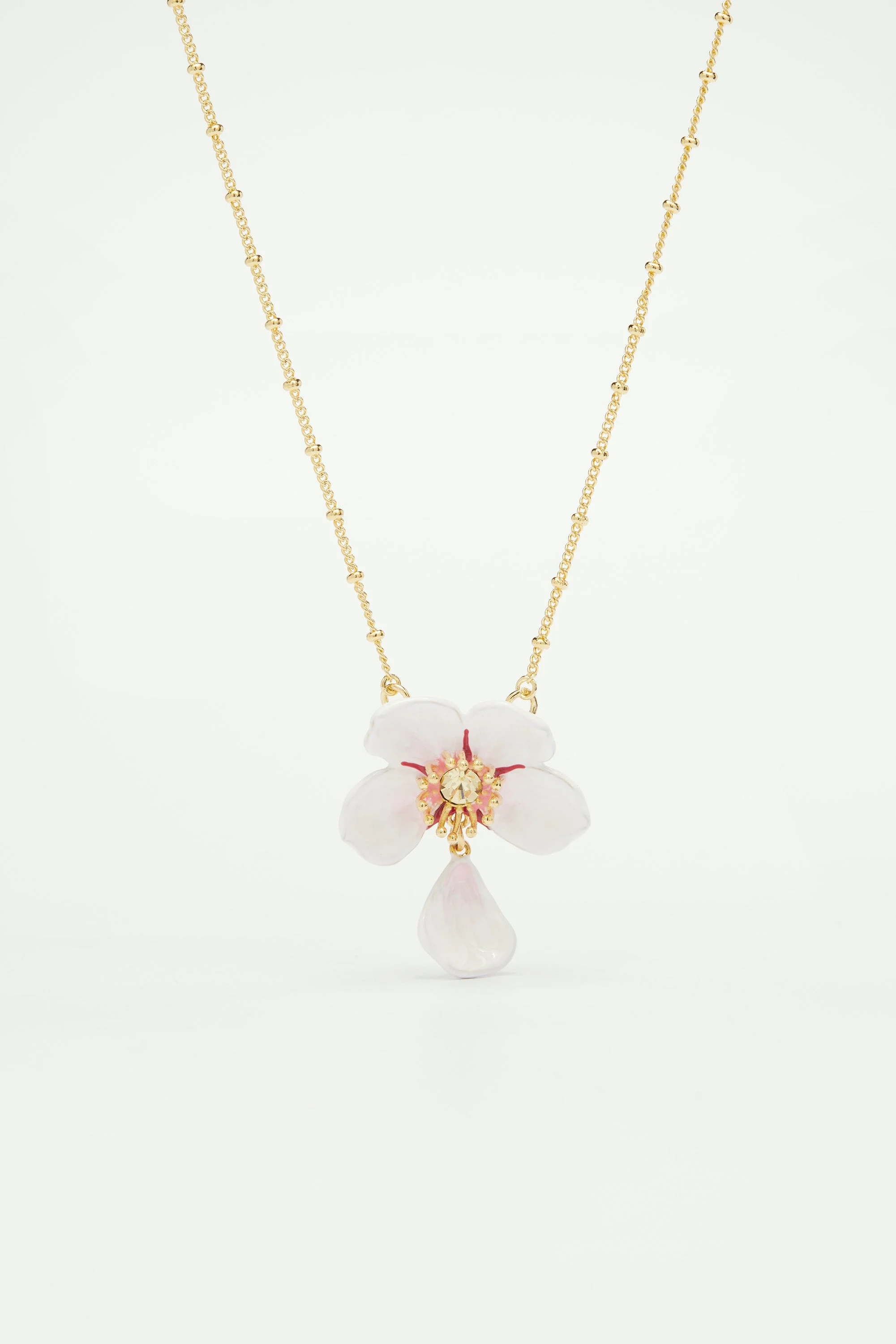 Collier pendentif fleurdu japon | Blanc