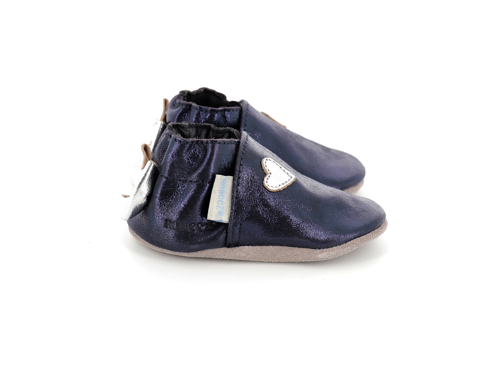 Robeez-MINI LOVE Cuir Marine