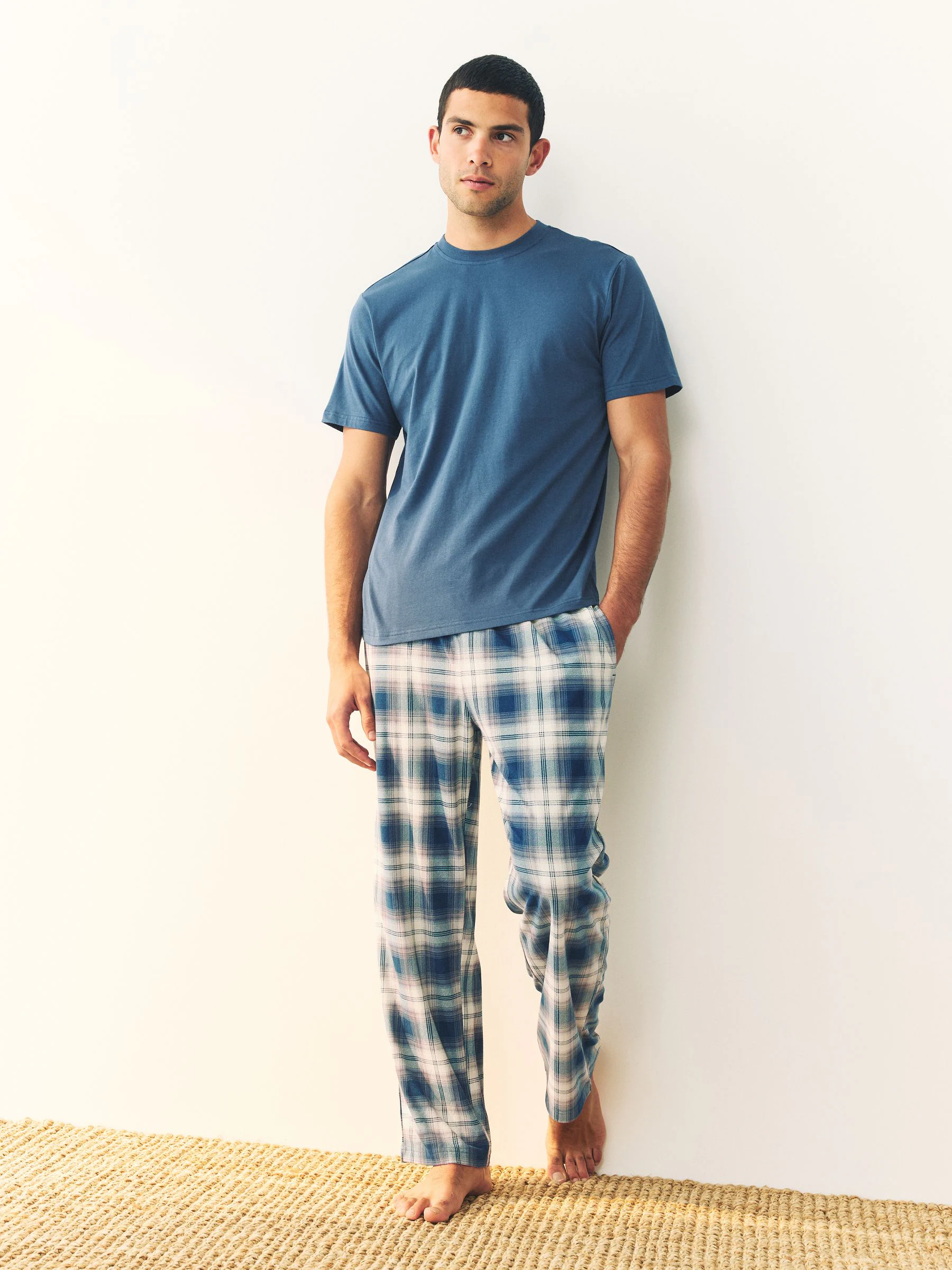 Marineblauw/kiezelkleur - Motionflex behaaglijke pyjamaset verpakking van 2